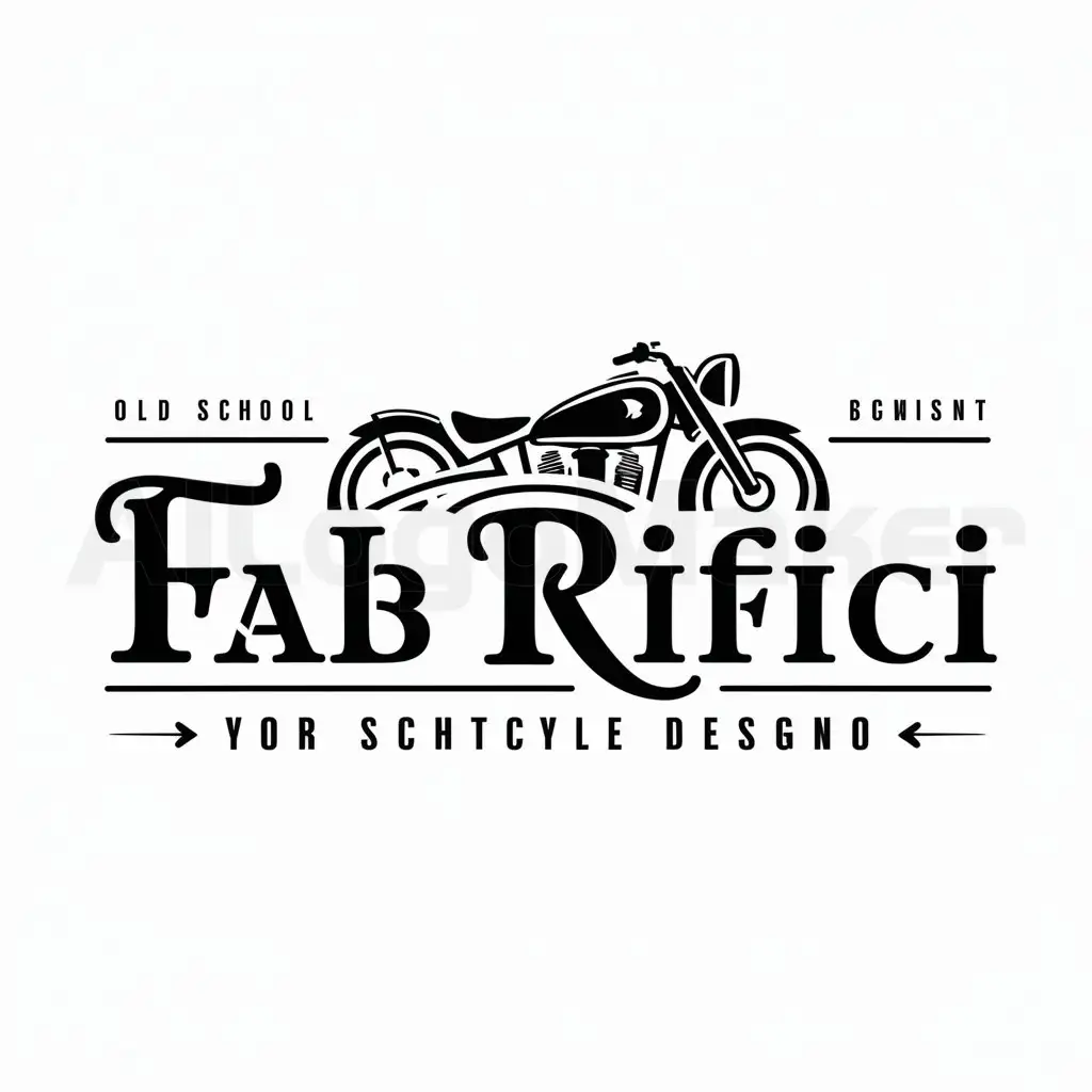 a logo design,with the text "Fab Rifici", main symbol:use my name to create a logo style old school motorcycle,Moderate,be used in Others industry,clear background