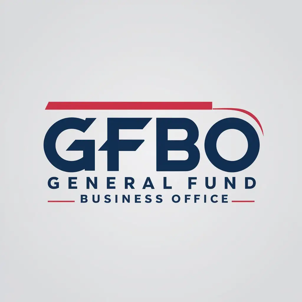 a logo design,with the text 'General Fund Business Office', main symbol: GFBO,complex,be used in Government industry,clear background