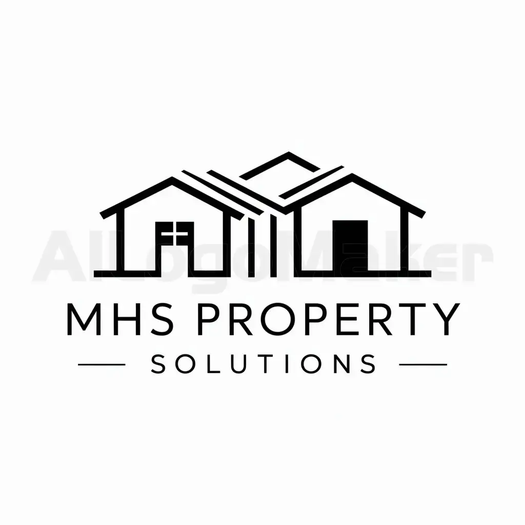 a logo design,with the text "MHS Property Solutions", main symbol:House,Moderate,be used in Construction industry,clear background
