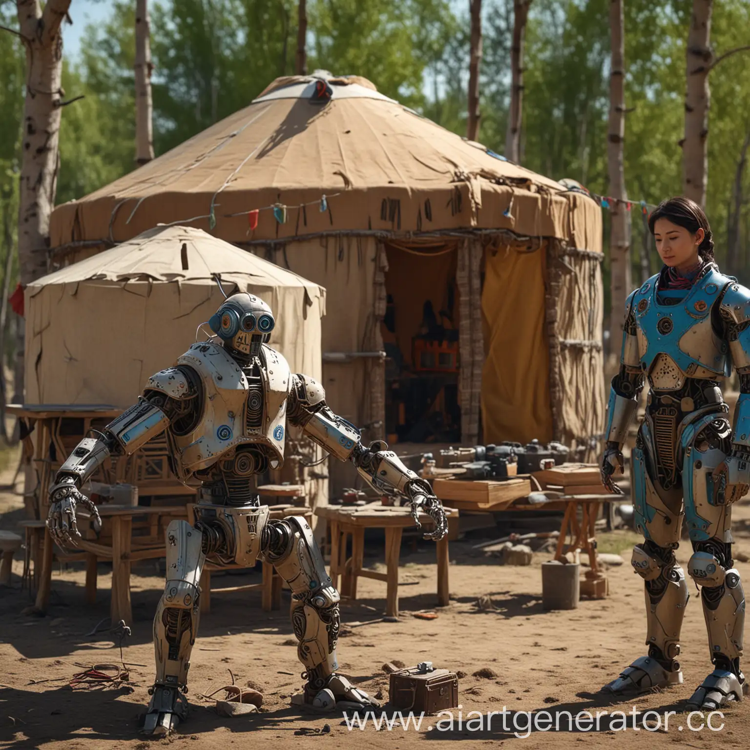 Kazakh-Teacher-Creating-Robots-in-Central-Asian-Yurt-Village-4K-Realistic-Outdoor-Scene