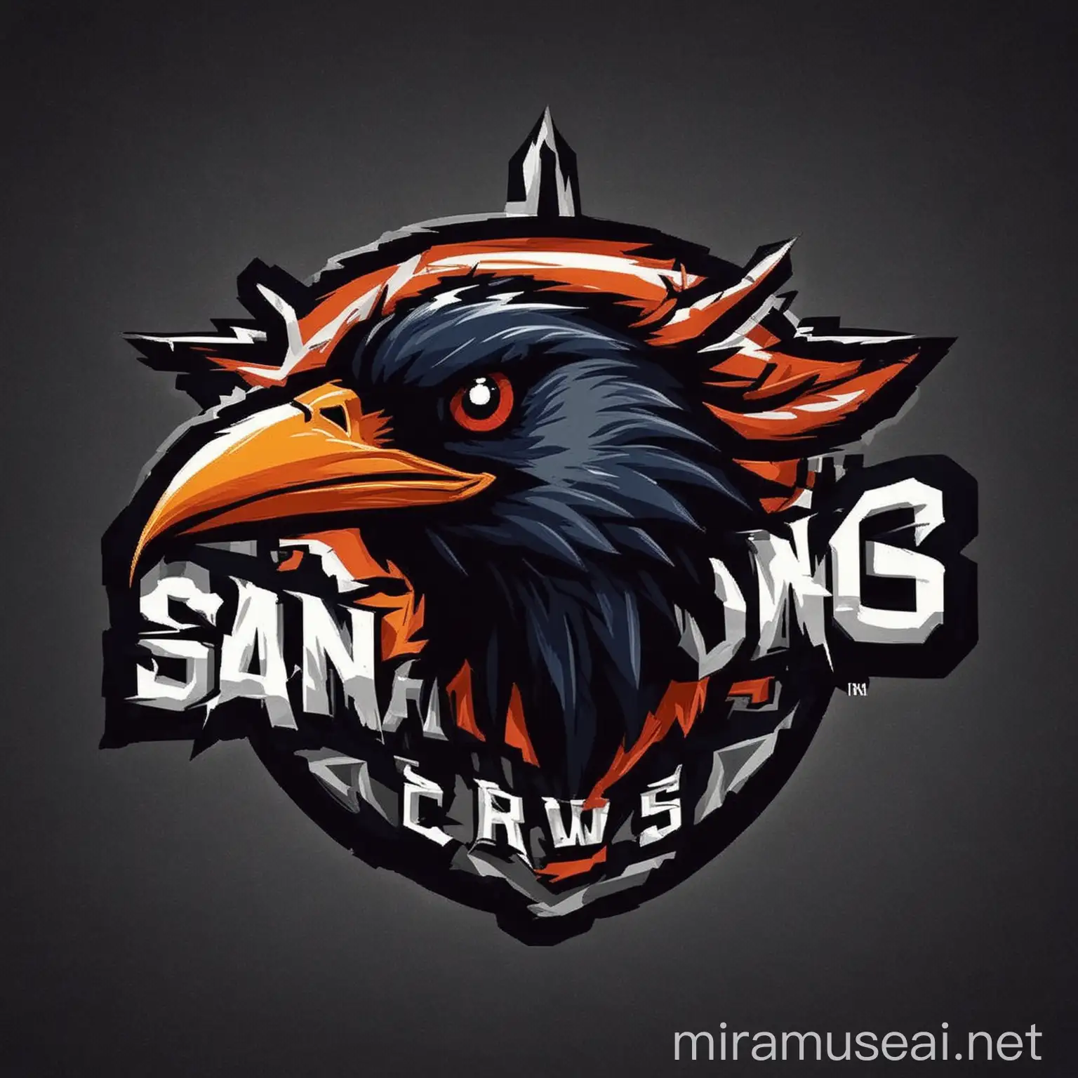 San Antonio Crows Logo Majestic Flying Birds in Bold Red and Black Colors