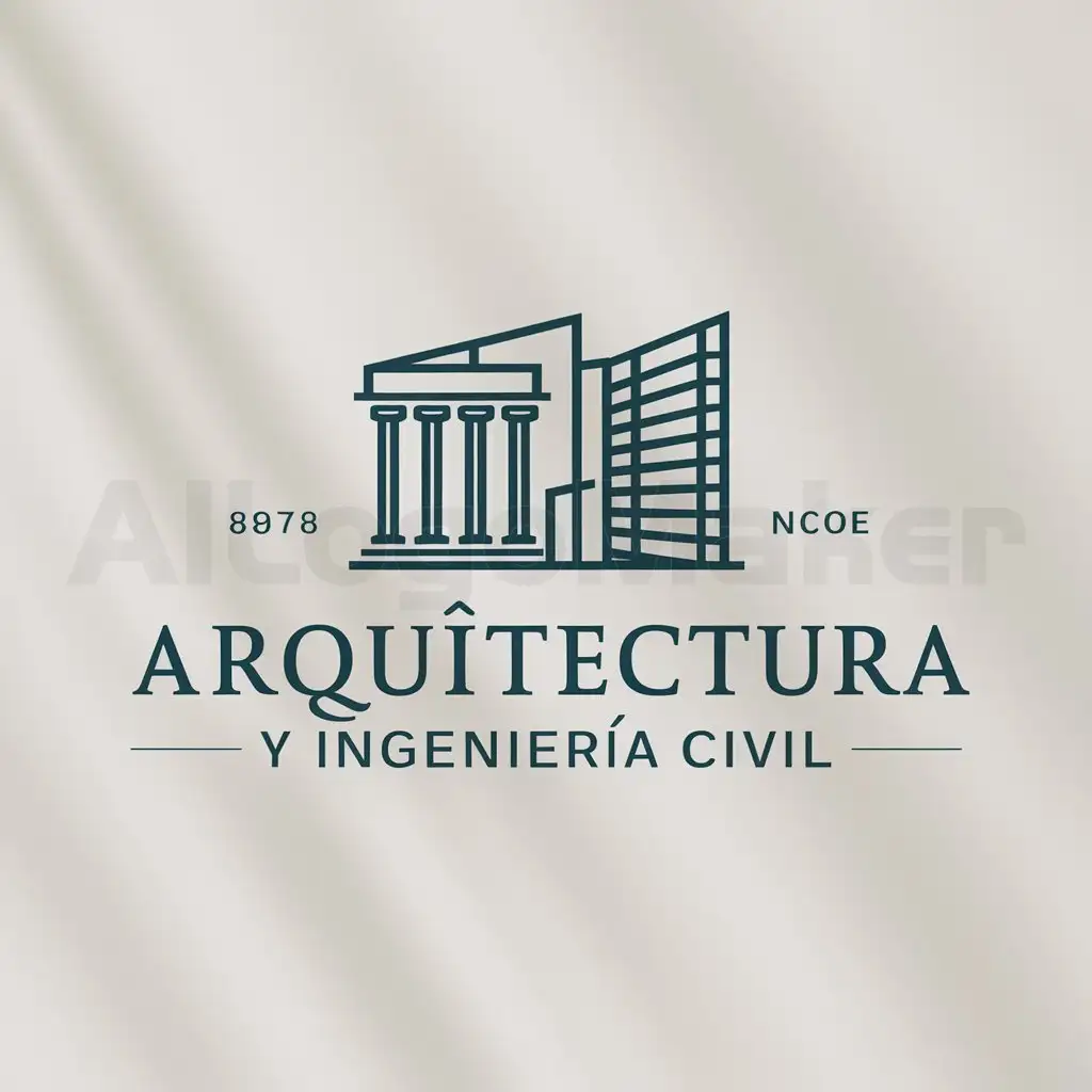 a logo design,with the text "arquitectura y ingeniería civil", main symbol:edificios,Moderate,clear background