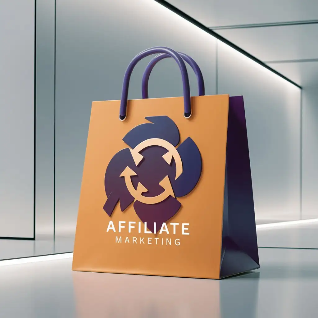 Colorful Shopping Bags with Brand Logos for Affiliate Marketing