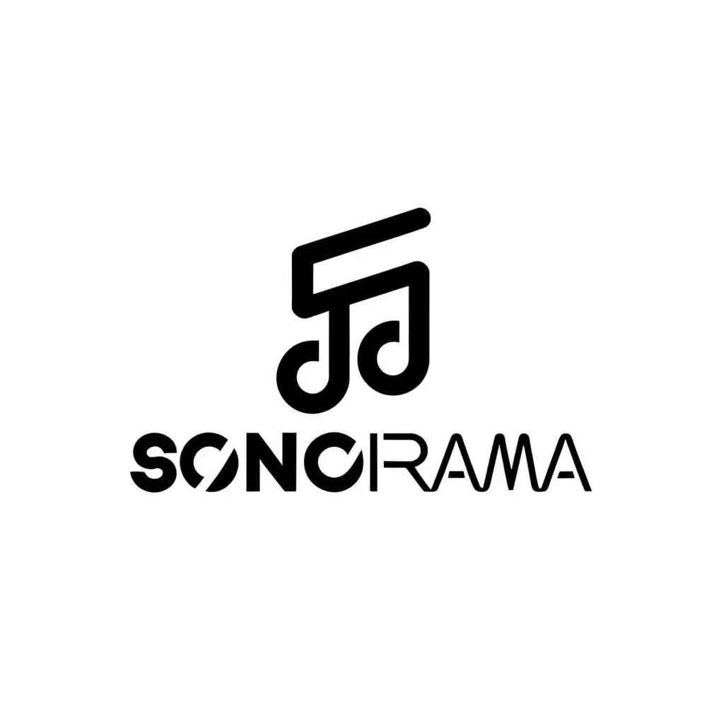 a logo design,with the text "Songorama", main symbol:Music,Moderate,be used in Retail industry,clear background