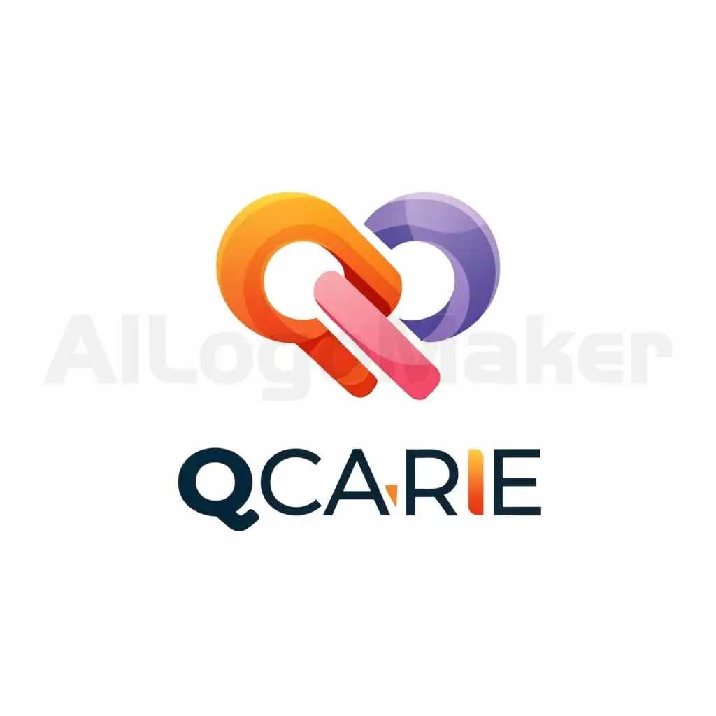 a logo design,with the text "QCare", main symbol:Heart,Moderate,be used in medical industry,clear background