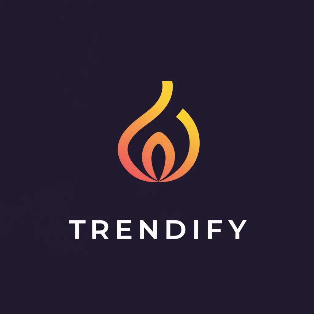 a logo design,with the text "Trendify", main symbol:fire

,complex,be used in Retail industry,clear background