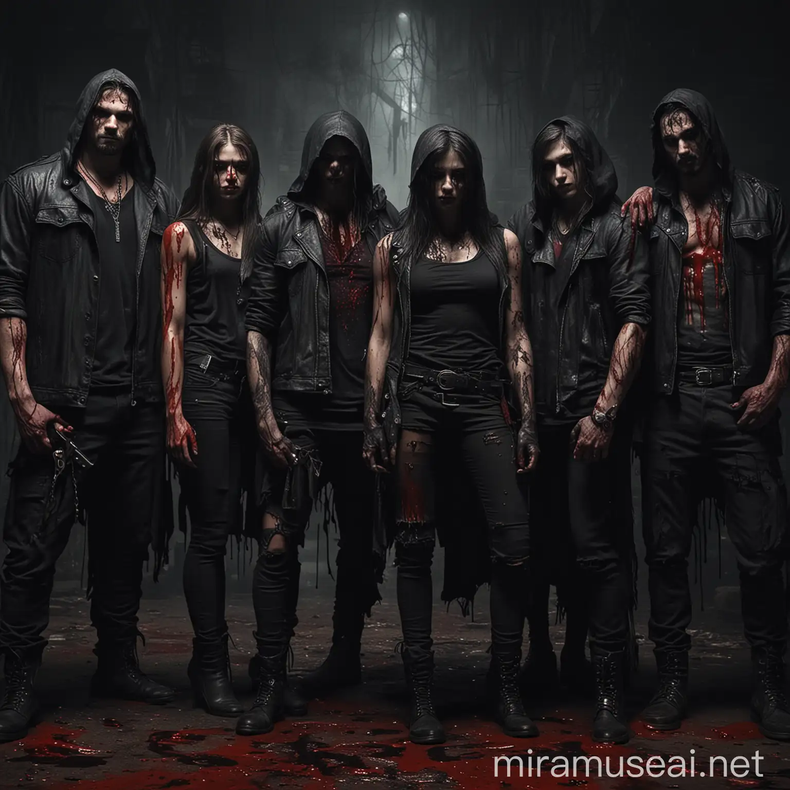 Dark Blood Brotherhood Gang of Men and Women
