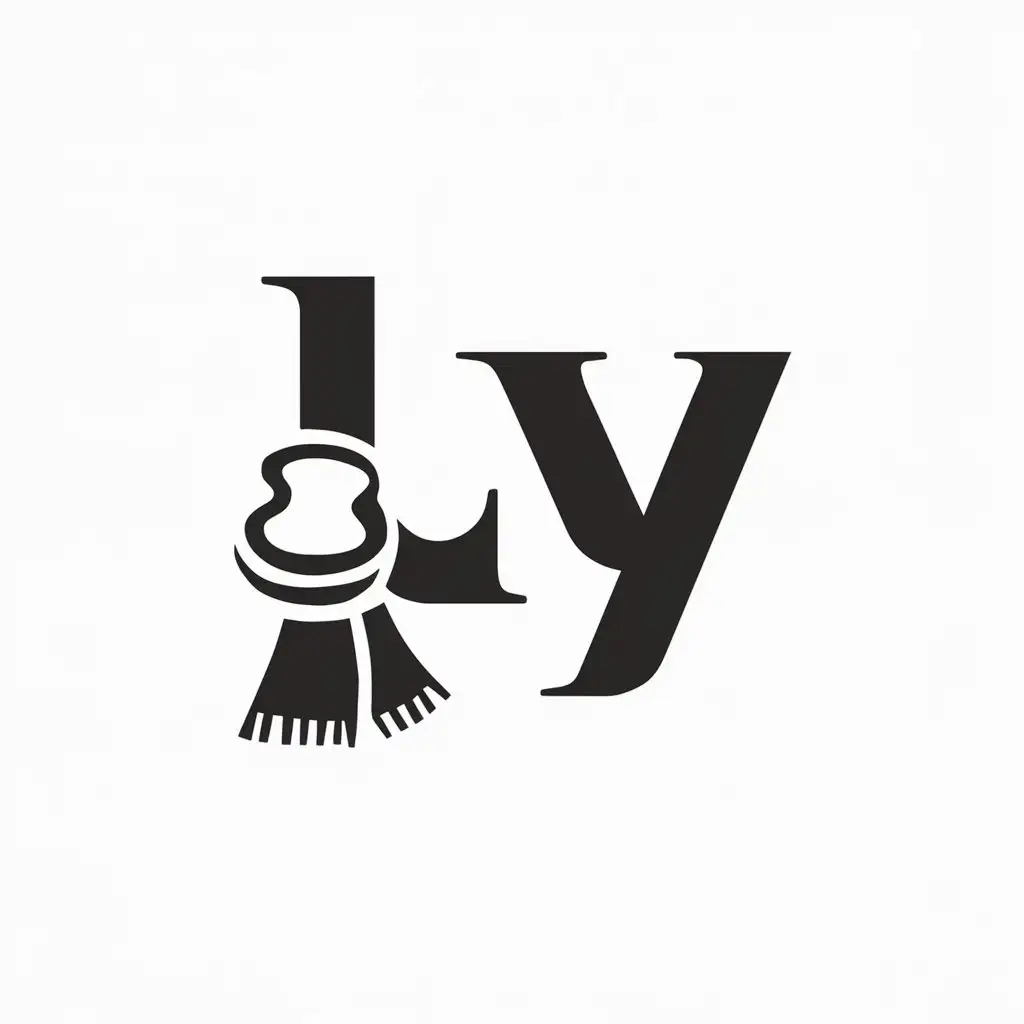 a logo design,with the text "LY", main symbol:scarf,Moderate,be used in Others industry,clear background