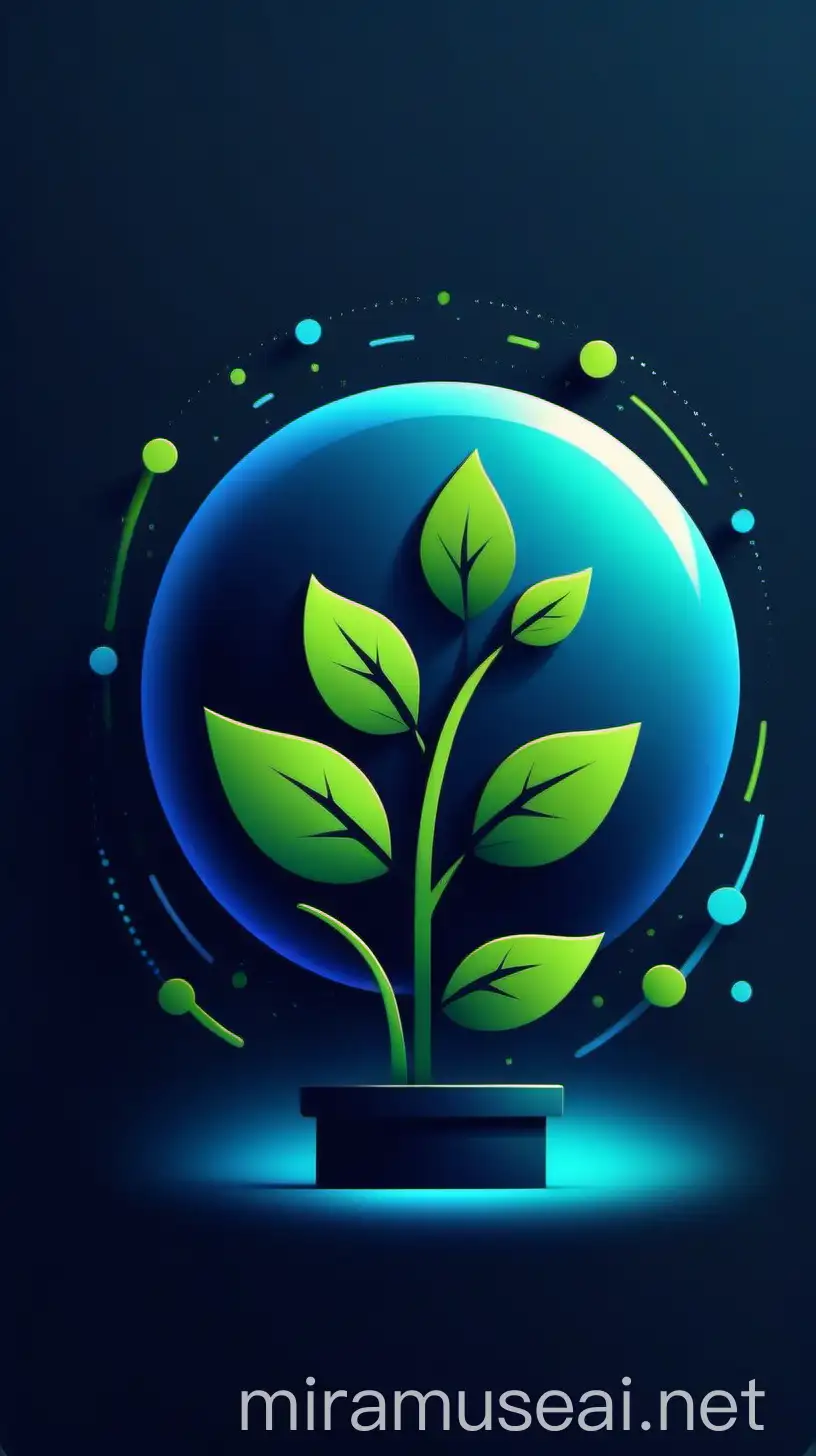 Professional Spark and Sprout in Vibrant Blue and Green Modern Innovation and Growth