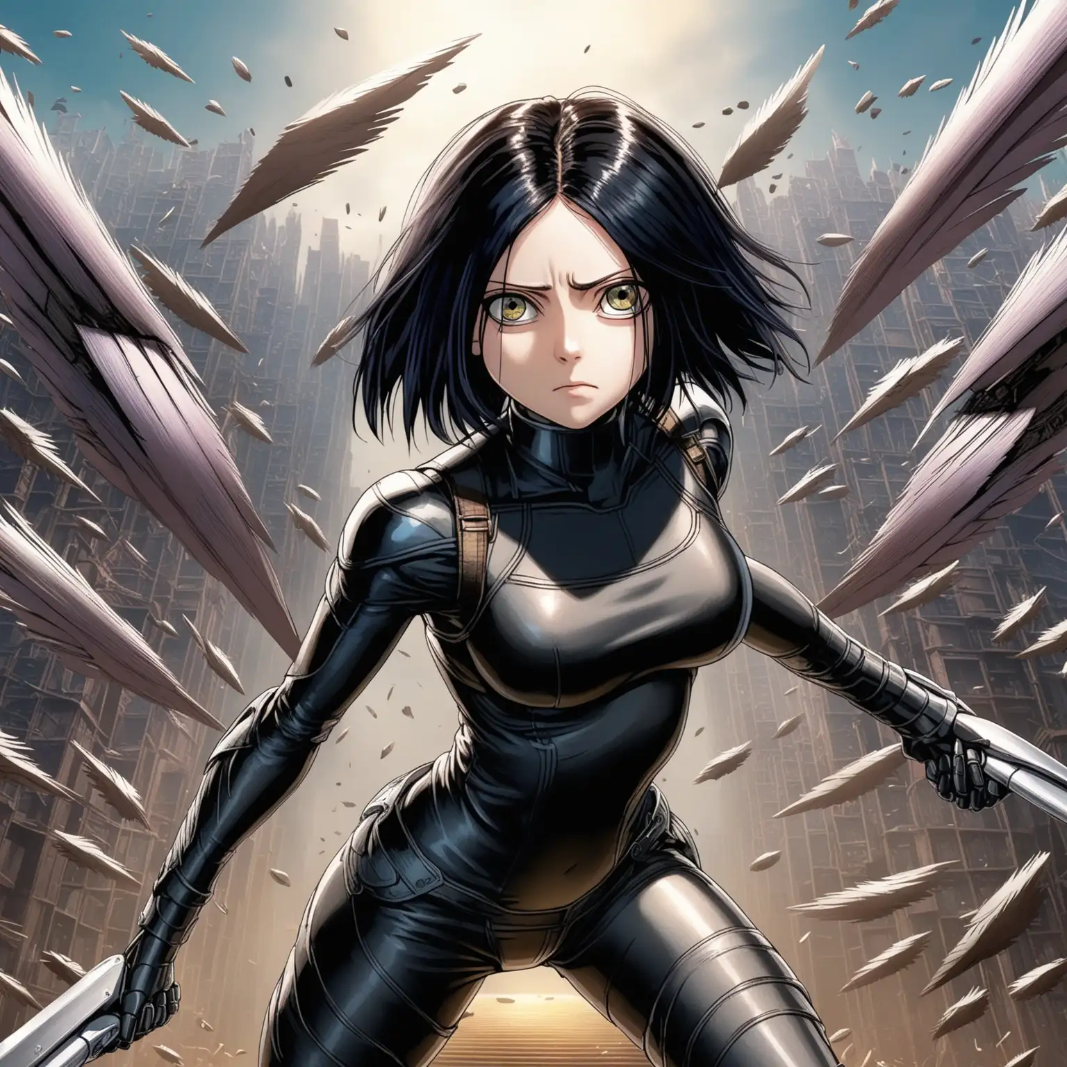 Cybernetic-Warrior-Alita-in-Battle