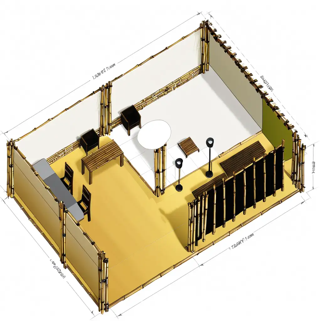 Bamboo Furnished Space Interior Shot