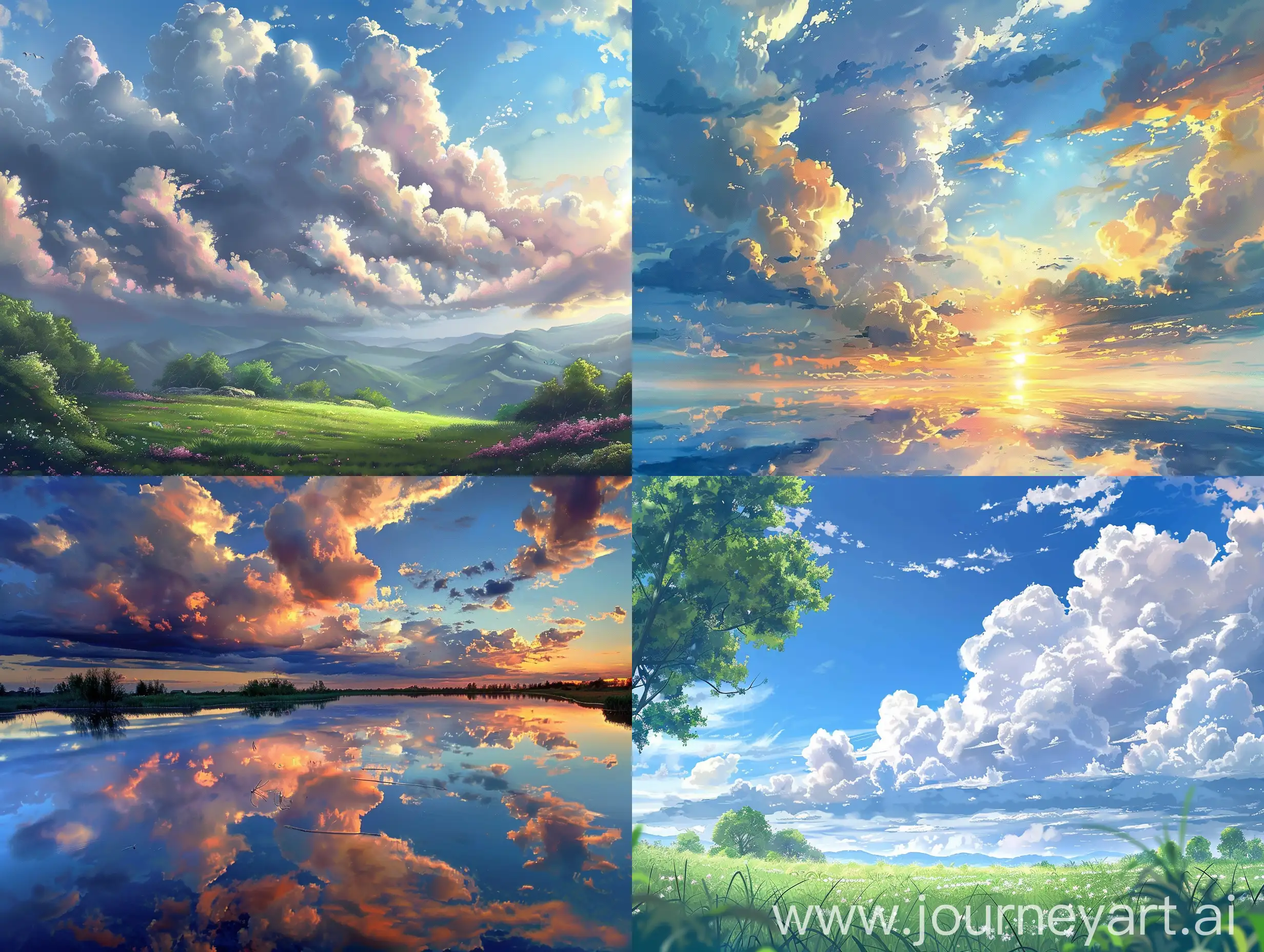 Beautiful nature scenes with beautiful clouds