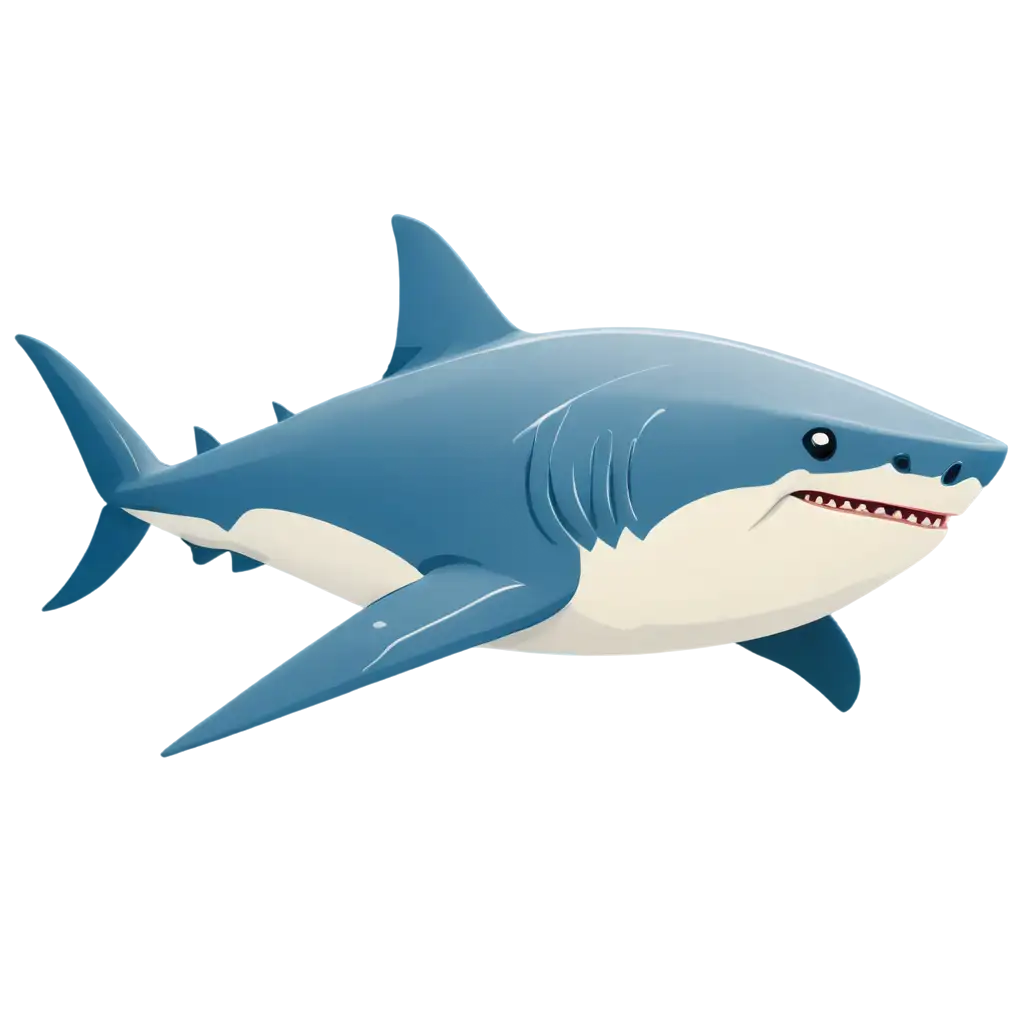 Cartoon Great white shark face


