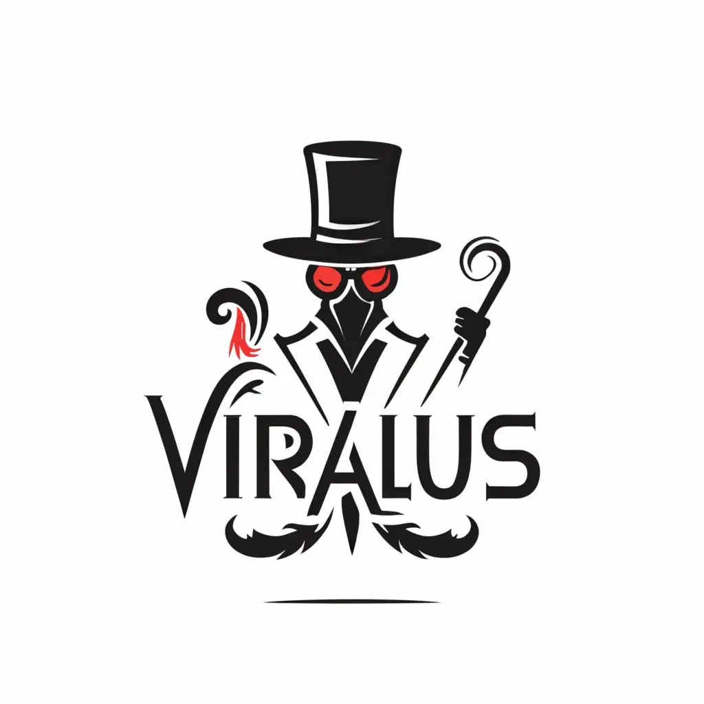 a logo design,with the text "Viralus", main symbol:Plague Doctor,complex,be used in Gaming industry,clear background