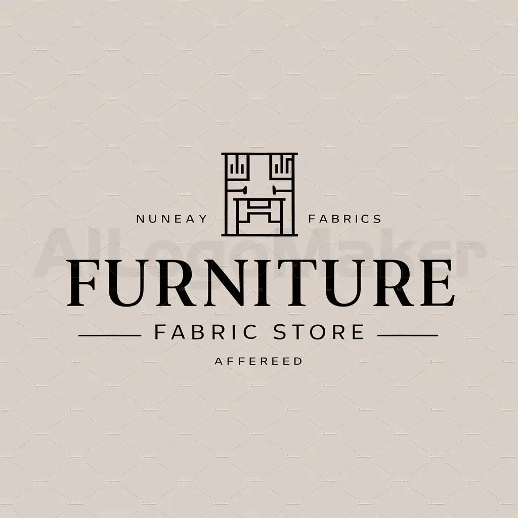 LOGO-Design-For-Furniture-Fabric-Store-Elegant-Typography-with-Interior-Design-Symbol
