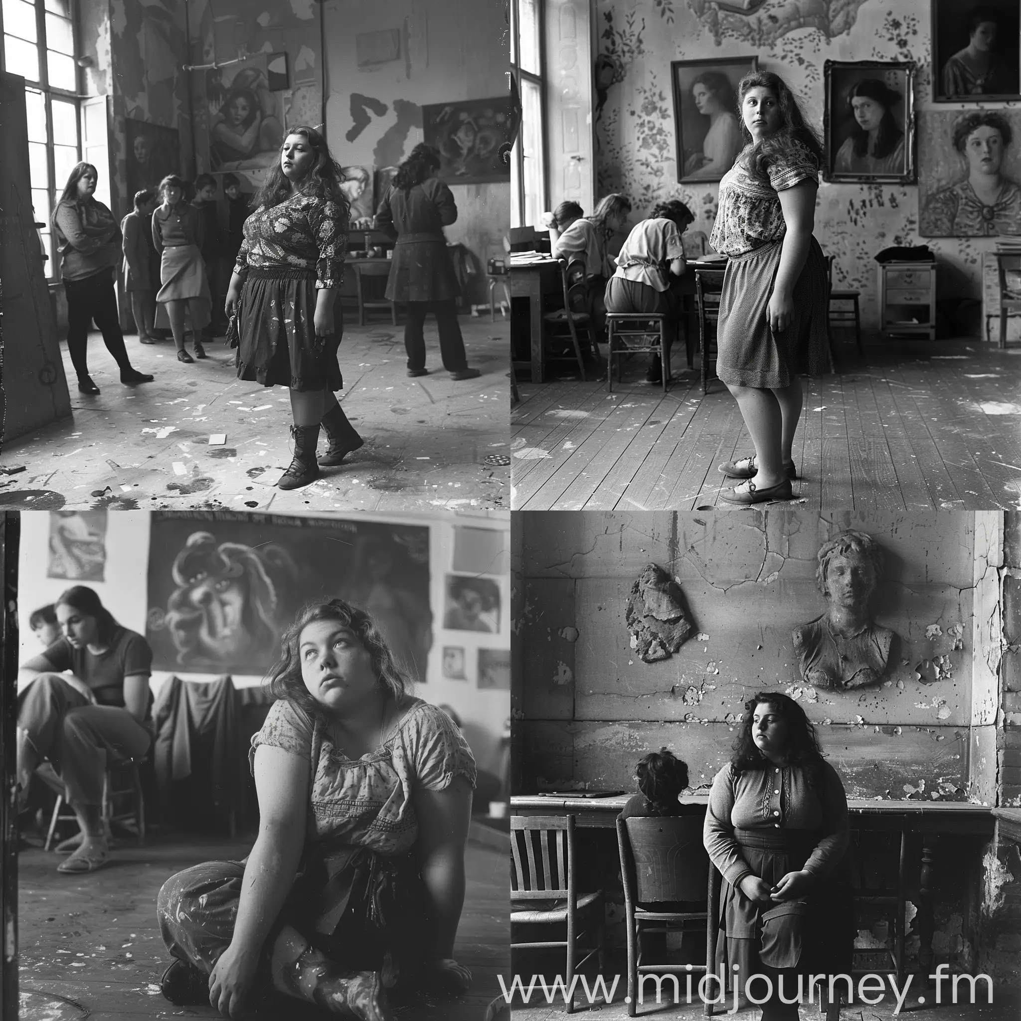 Chubby Francesca Woodman Posing in an Art Class | JourneyArt