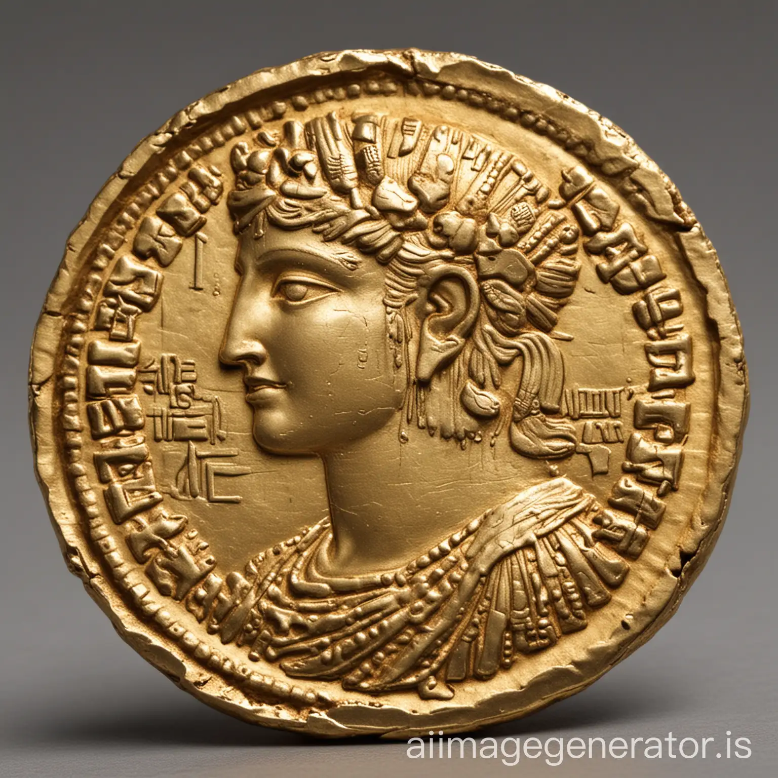 Antique-Gold-Coin-on-Velvet-Background