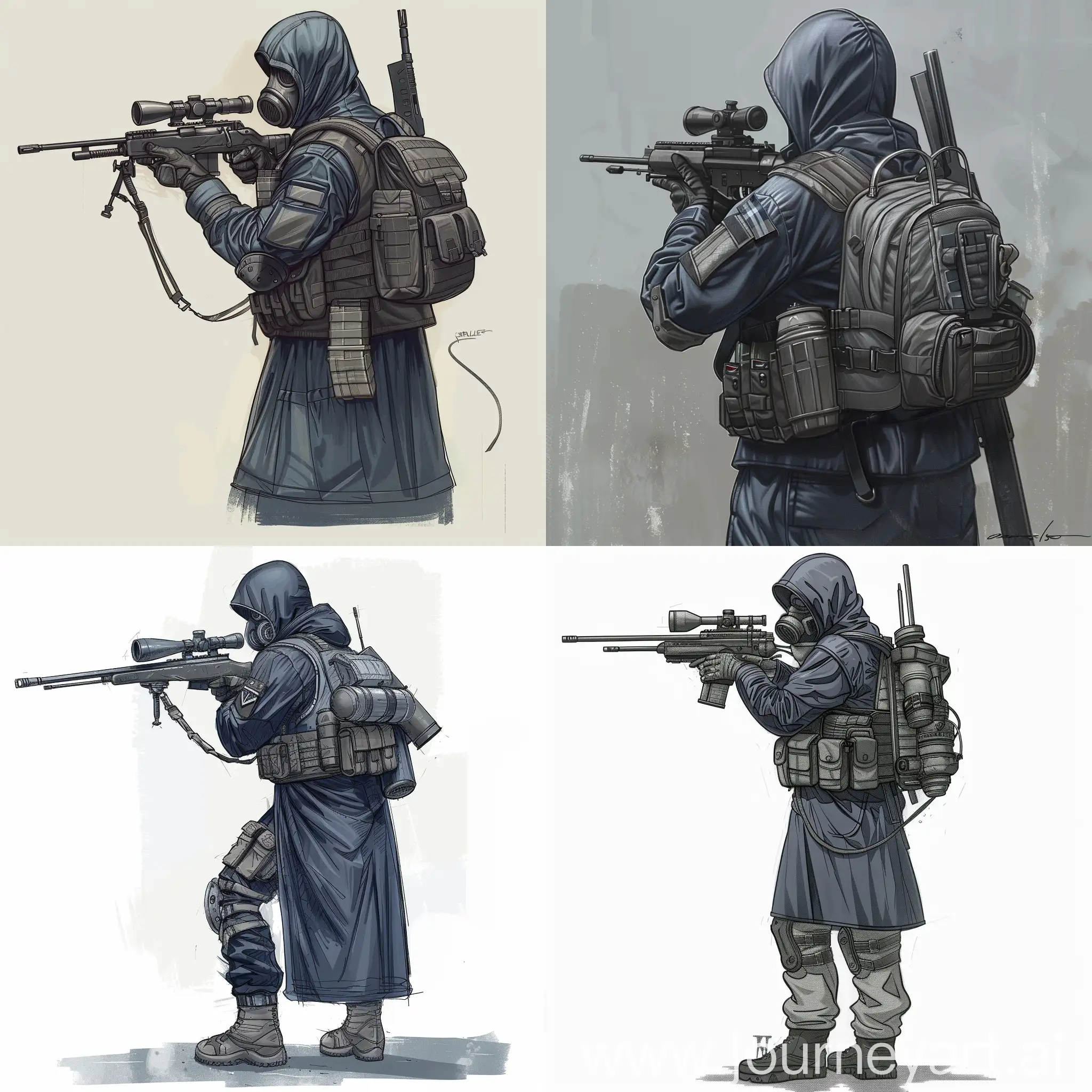 STALKER-Mercenary-in-Dark-Blue-Military-Raincoat-with-Sniper-Rifle