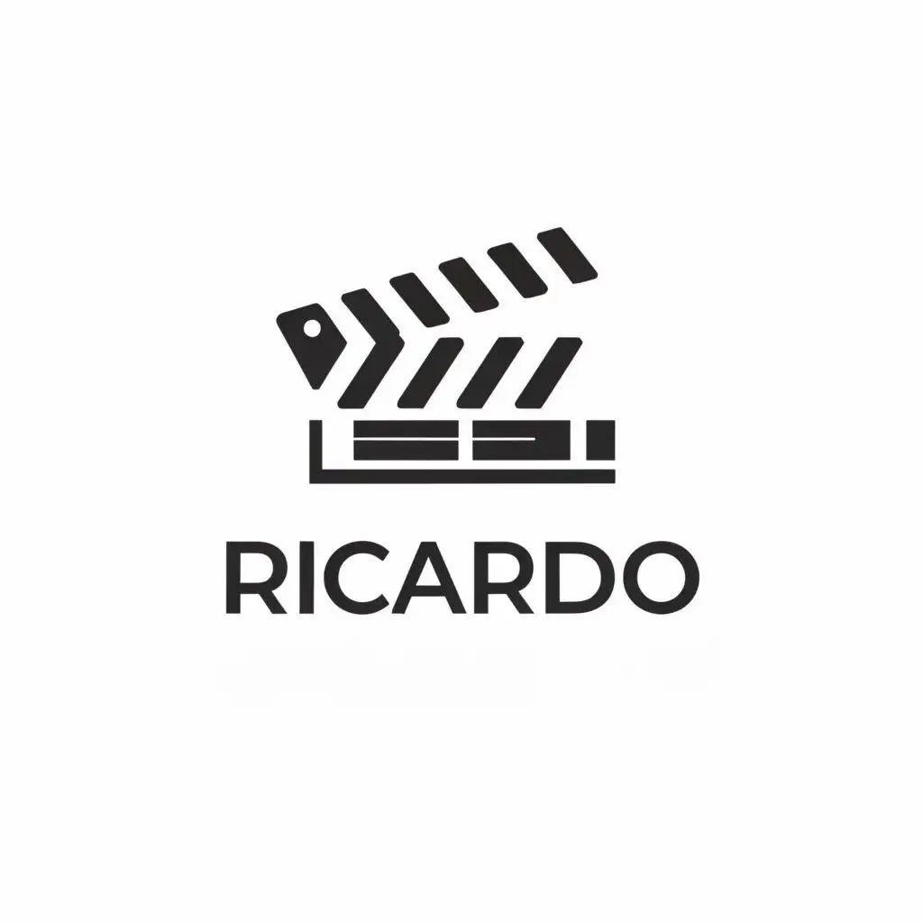 a logo design,with the text "Ricardo", main symbol:Film strip,Moderate,be used in Others industry,clear background