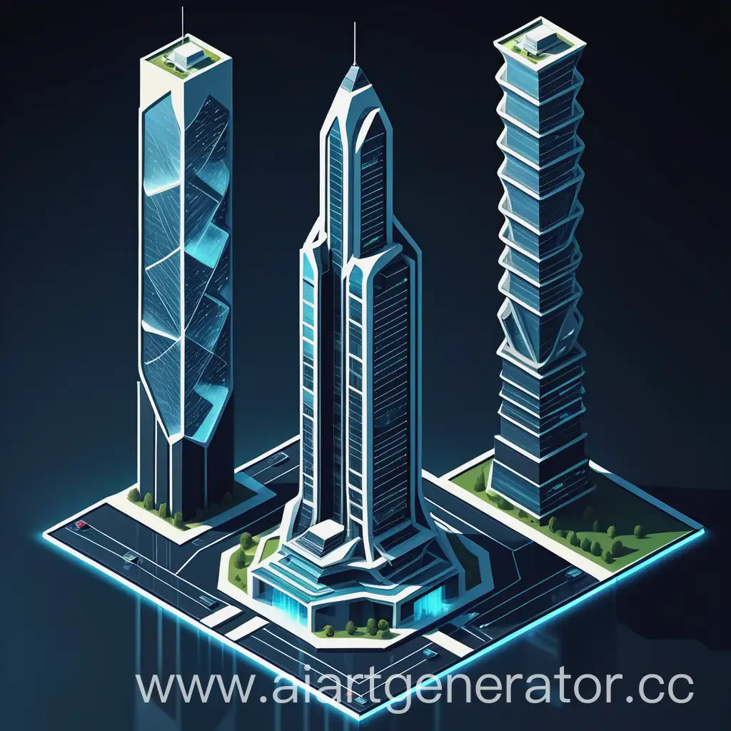 Futuristic-Isometric-Skyscraper-Illustration