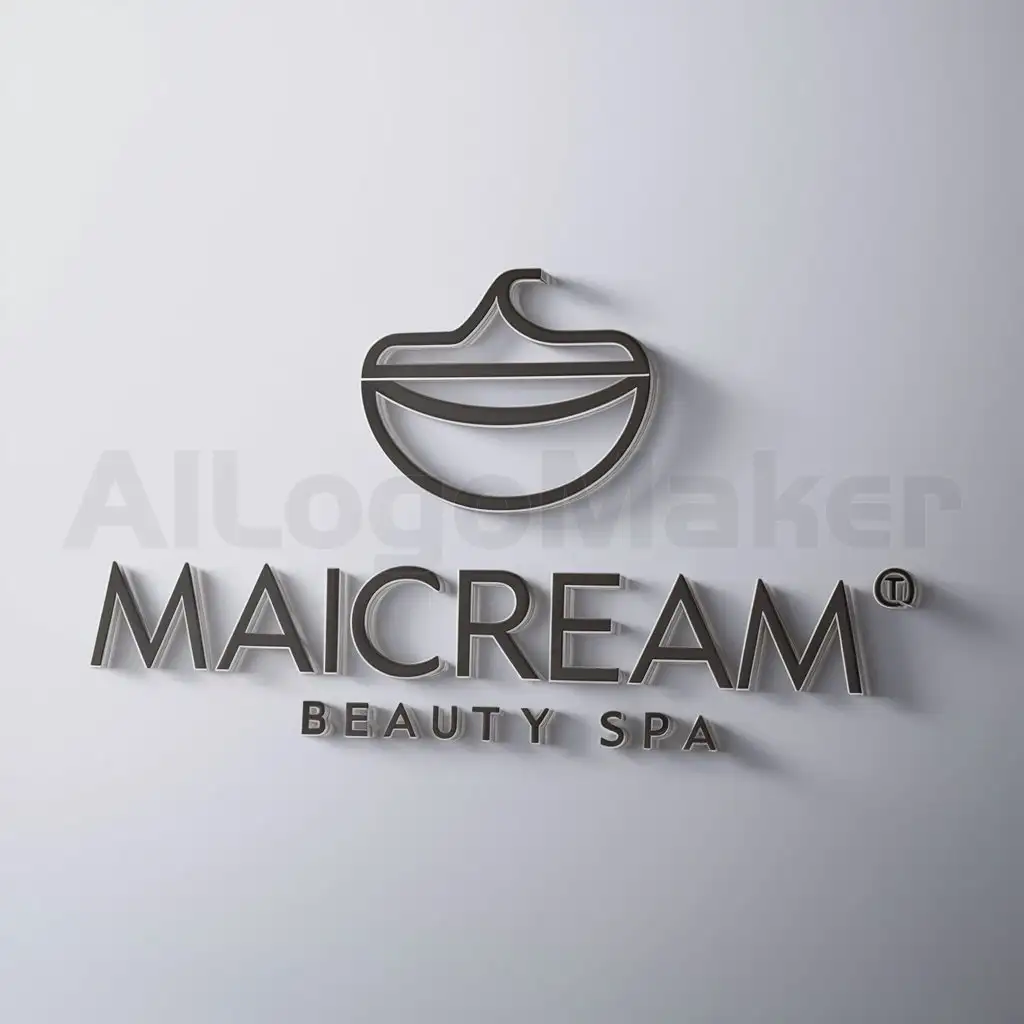 a logo design,with the text "Maicream", main symbol:crème,complex,be used in Beauty Spa industry,clear background