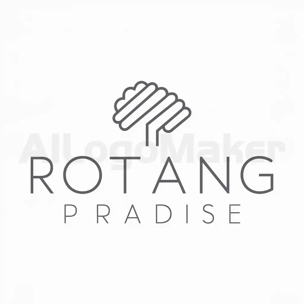 a logo design,with the text "Rotang Paradise", main symbol:Tree,Minimalistic,be used in Home Family industry,clear background