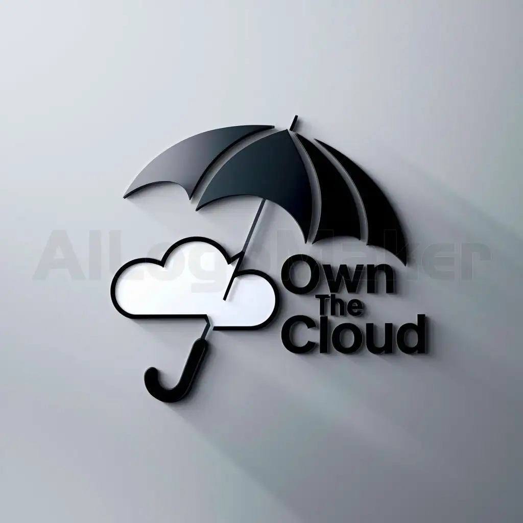 LOGO-Design-For-Own-The-Cloud-Umbrella-Covering-Cloud-with-Handle-Symbol