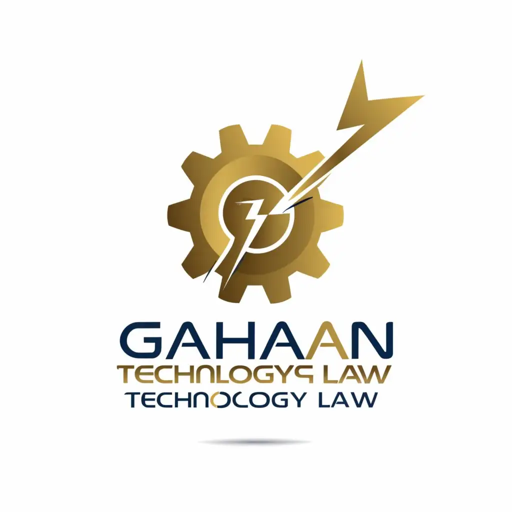 a logo design,with the text "Gahan Technology Law", main symbol:This logo is for a law firm specializing in is technology and IT side of the law and the colors should be Gold, Navy blue, and White,Moderate,clear background