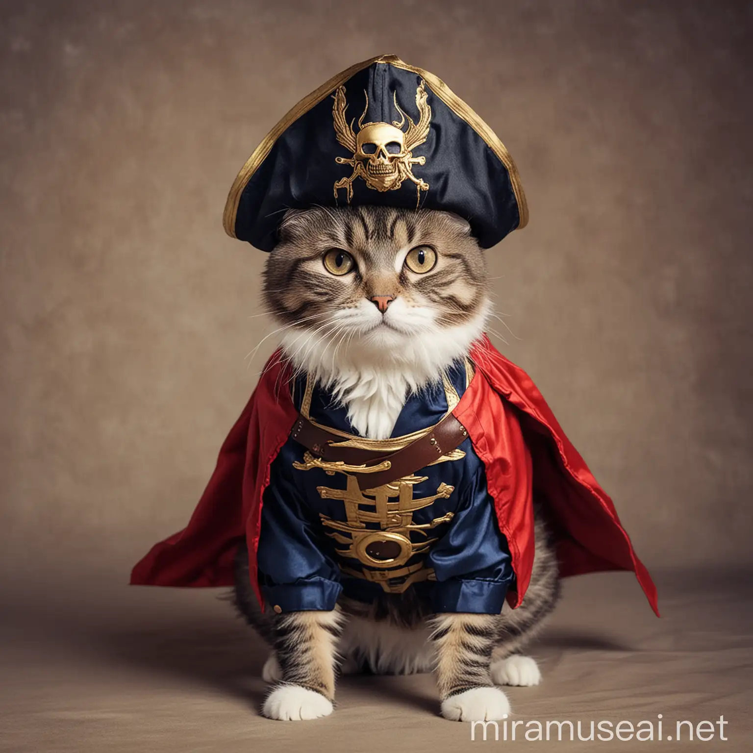Dress up your cat in fun costumes like superheroes, pirates, or historical figures for some unique and entertaining photos.
