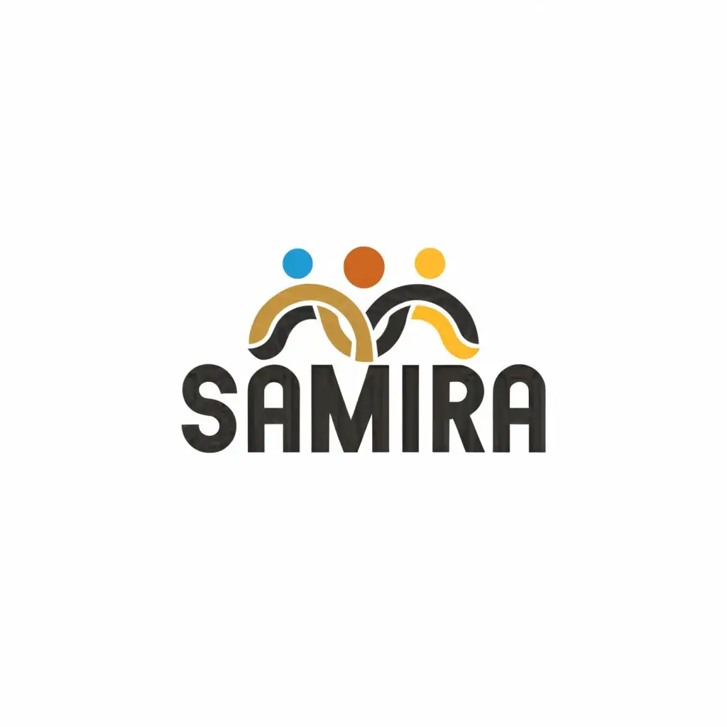 a logo design,with the text "SAMIRA", main symbol:PEOPLE,Moderate,clear background