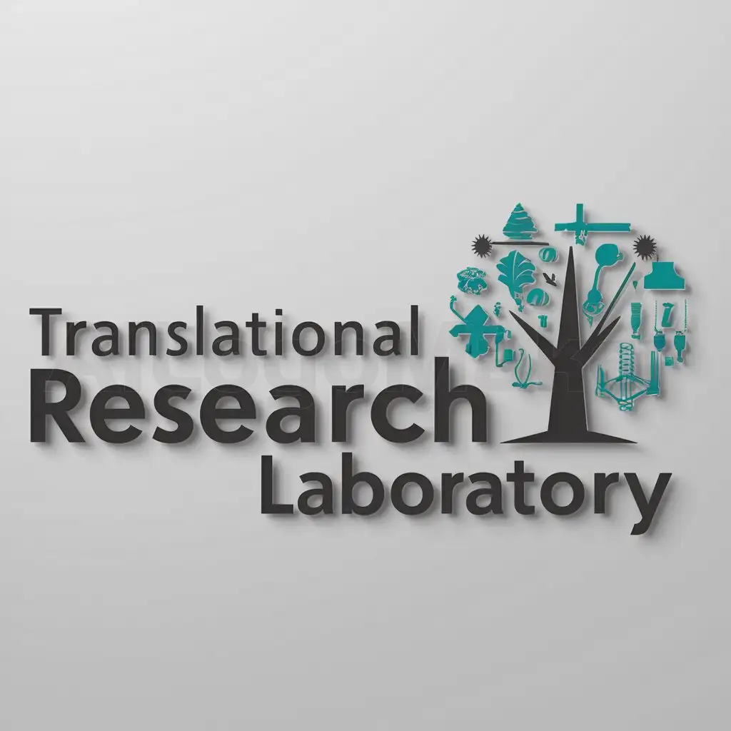 a logo design,with the text "translational research laboratory", main symbol:tree medical logo mechanical engineering,Moderate,be used in Others industry,clear background