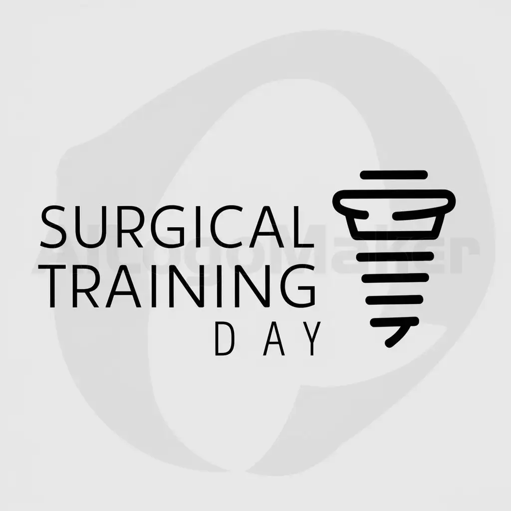 a logo design,with the text "Surgical Training Day", main symbol:Dental implant with dental surgery,complex,clear background