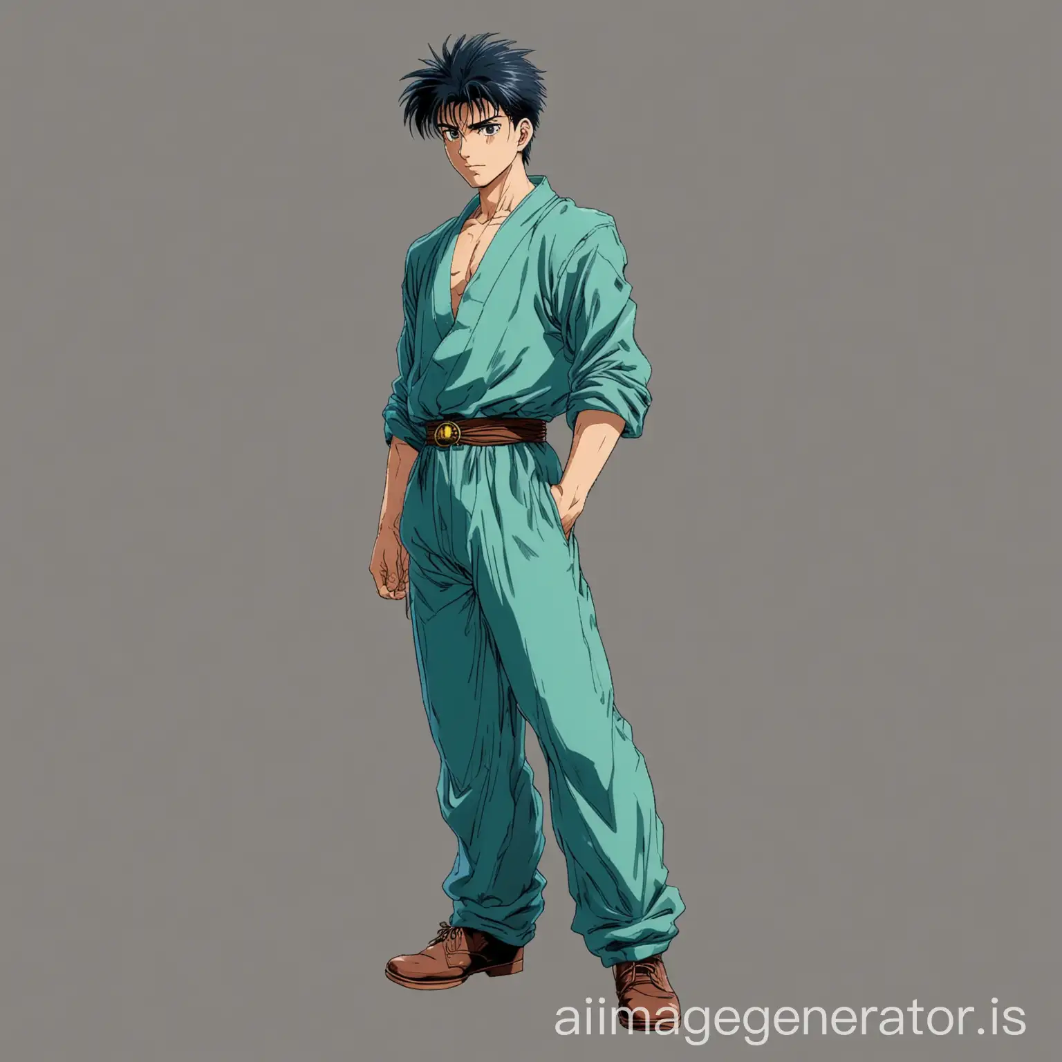 Yu-Yu-Hakusho-Anime-Character-Gazing-Sideways