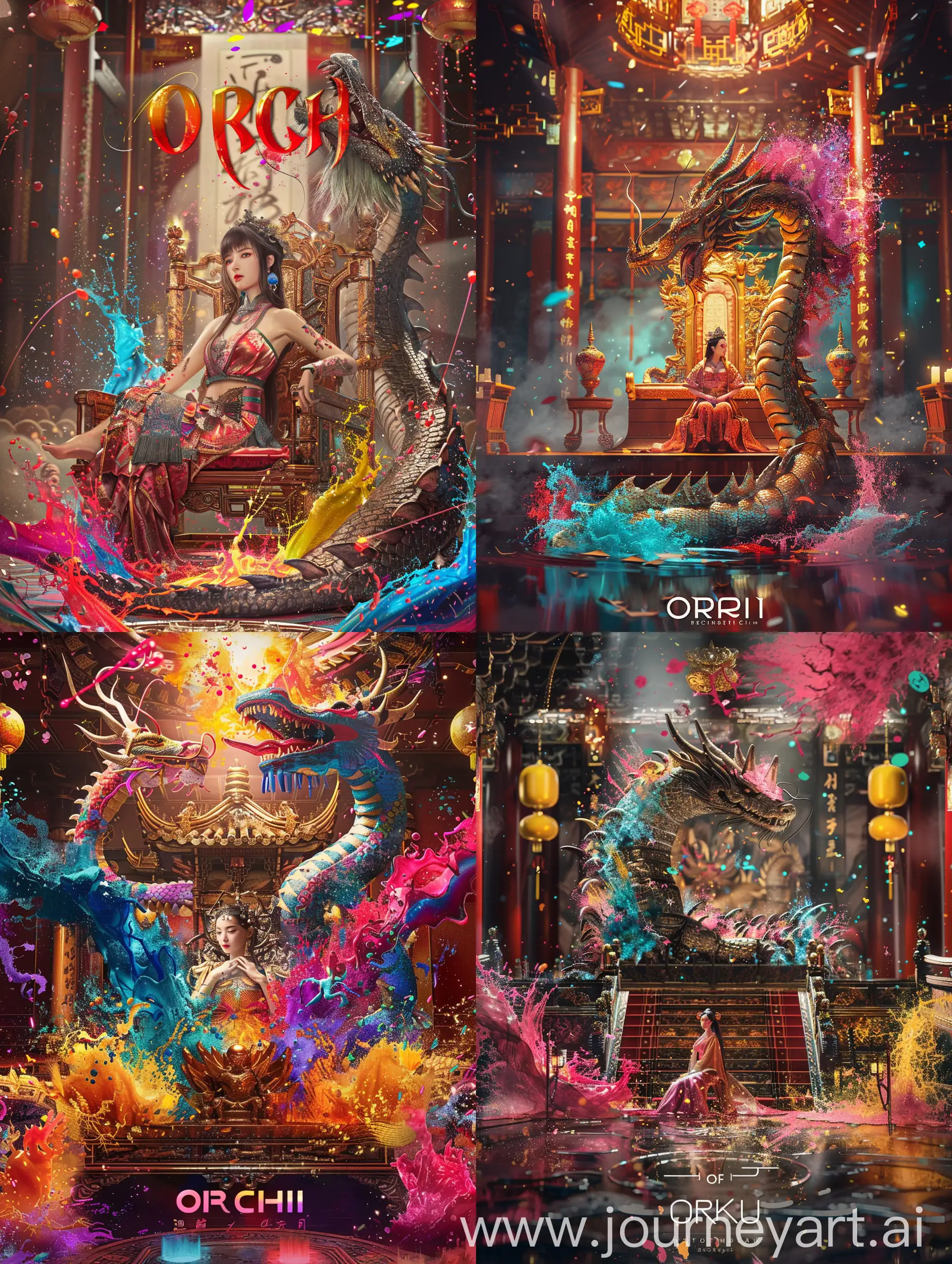Empress-Orochi-A-Colorful-Masterpiece-in-a-Luxury-Throne-Room
