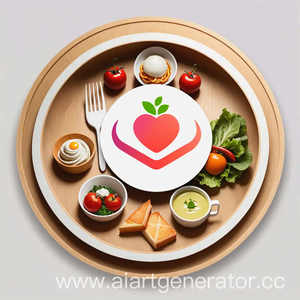 Логотип приложения для поиска блюд с названием FoodTinder