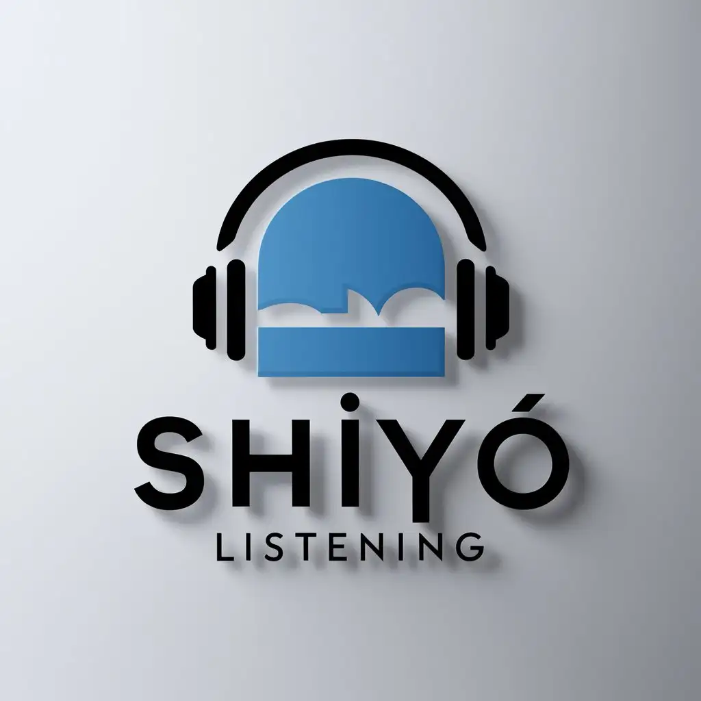 a logo design,with the text "Shíyǔ listening", main symbol:blue sky,Moderate,be used in Technology industry,clear background