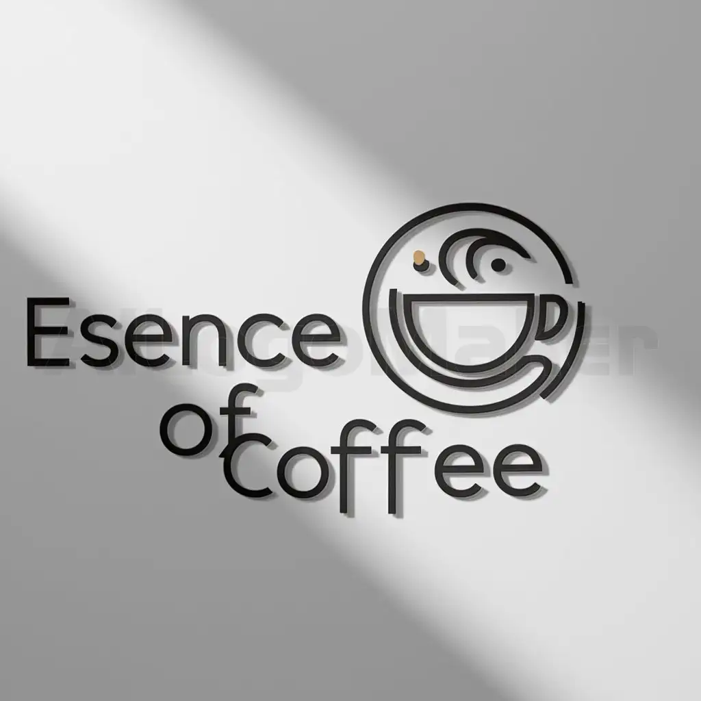 LOGO-Design-For-Essence-of-Coffee-Rich-Brown-Tones-with-Coffee-Cup-Emblem