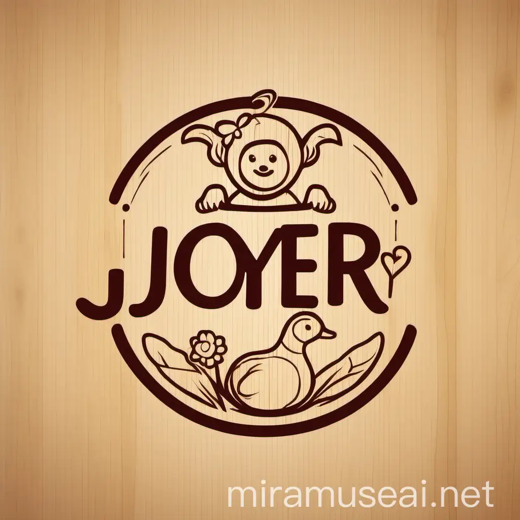 Handcrafted Wooden Toys Logo Design for JOYER