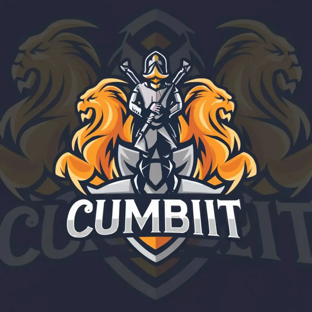 a logo design,with the text "cumbit", main symbol:knight, animals,Moderate,be used in Others industry,clear background