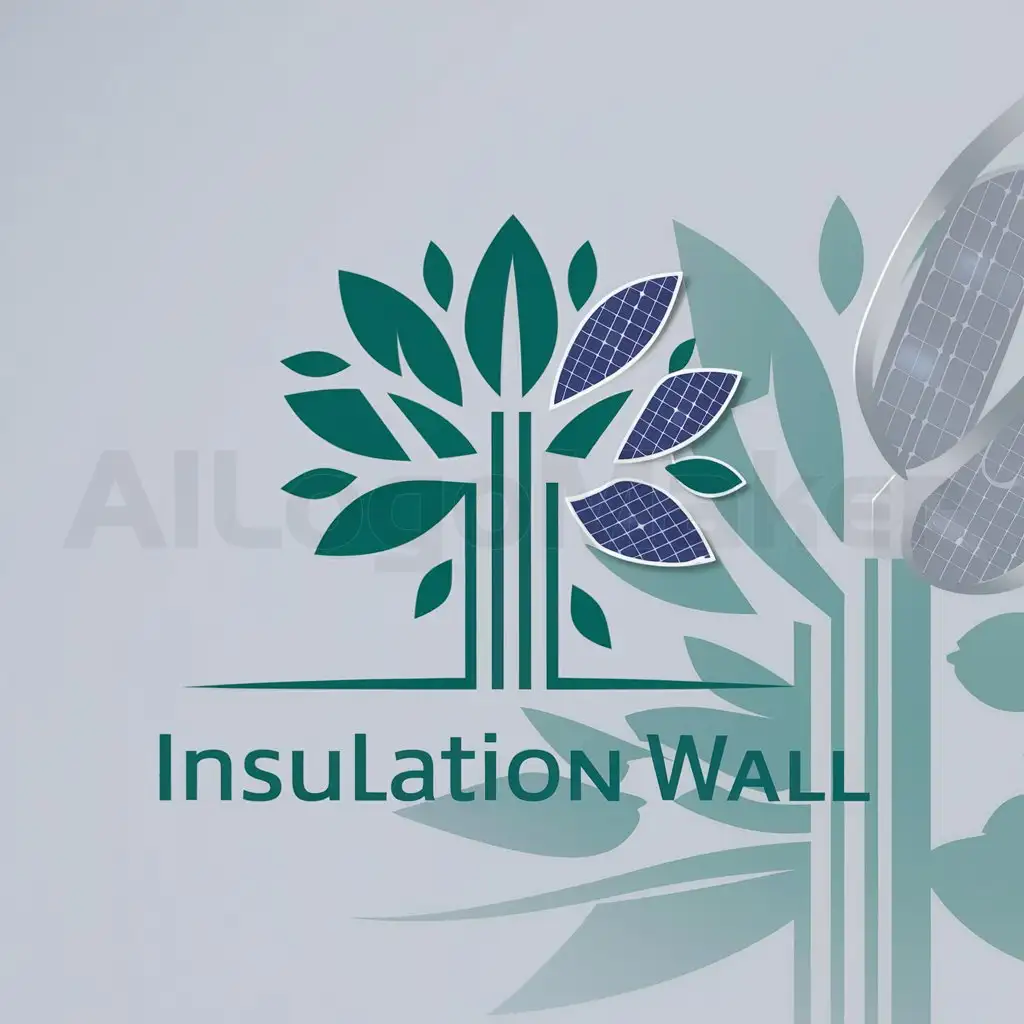 a logo design,with the text "insulation wall", main symbol:environmentally friendly materials,Moderate,clear background