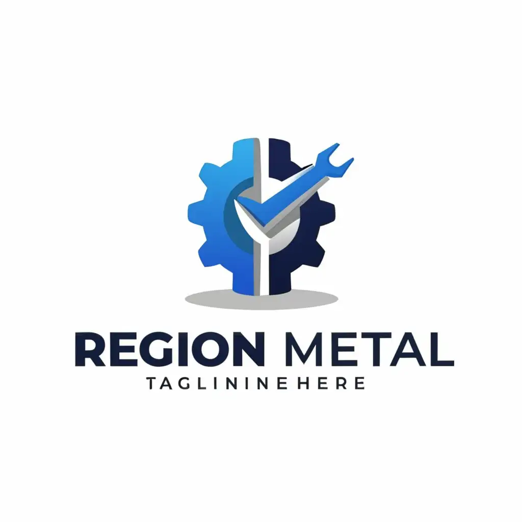 a logo design,with the text "Region Metal", main symbol:metal,Moderate,be used in Construction industry,clear background