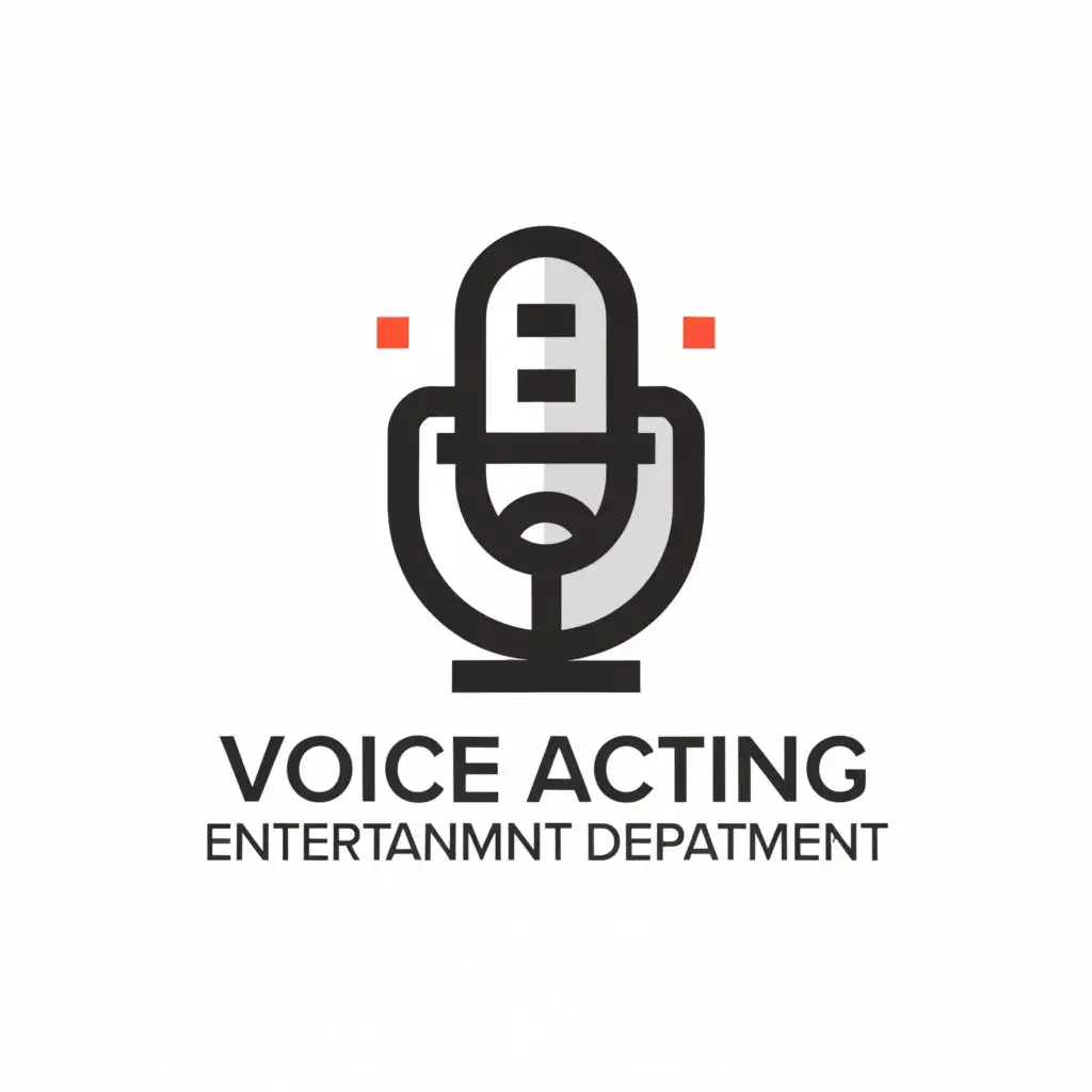a logo design,with the text "Voice Acting and Entertainment Department", main symbol:Mike,Minimalistic,be used in Education industry,clear background