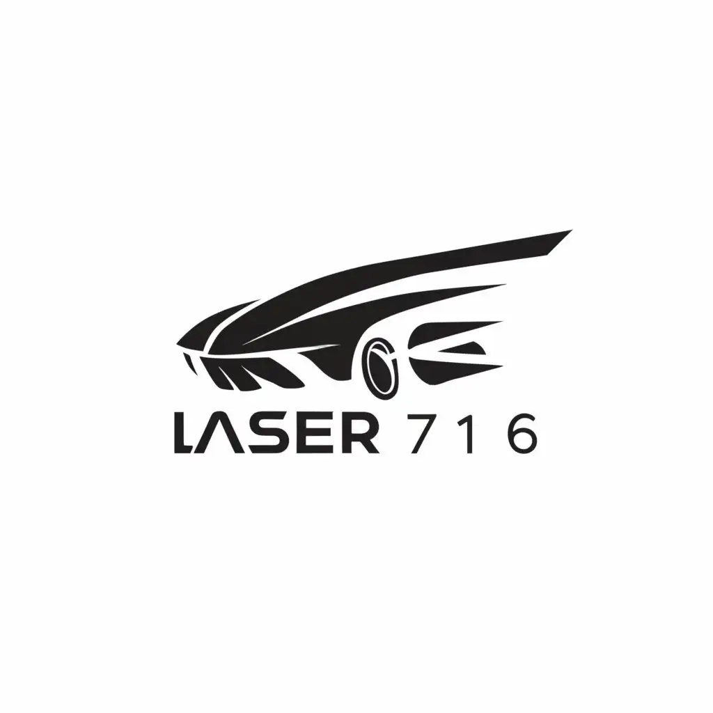 a logo design,with the text "Laser716", main symbol:Car,Minimalistic,be used in Automotive industry,clear background
