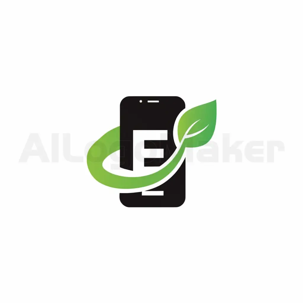 a logo design,with the text "EF", main symbol:MOBILE, VEGETABLE, ,Moderate,clear background