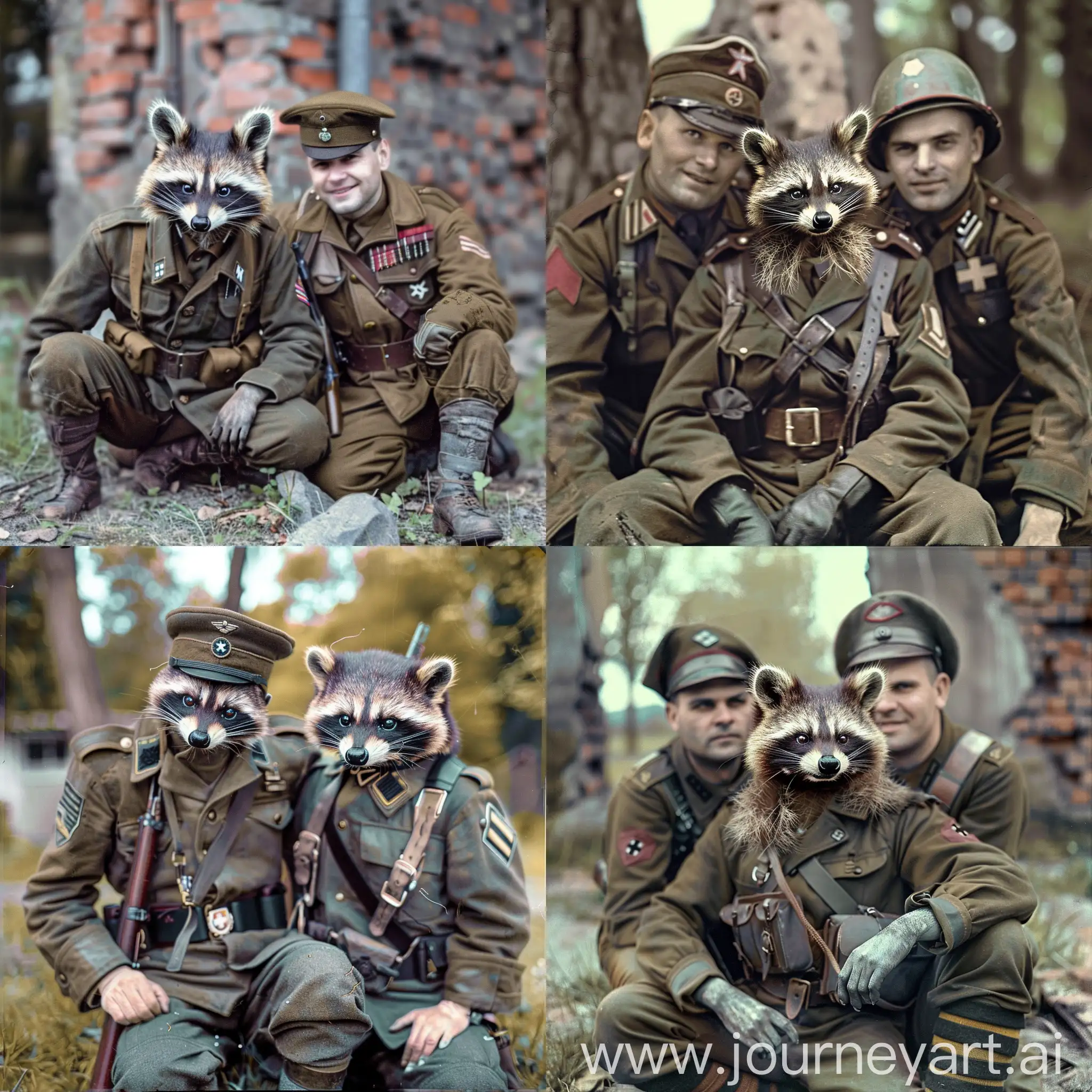 Raccoon-in-Wehrmacht-Uniform-Dual-Worlds-Encounter