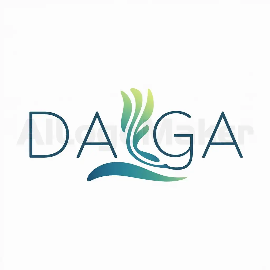 a logo design,with the text "DALGA", main symbol:algae,Moderate,be used in Technology industry,clear background