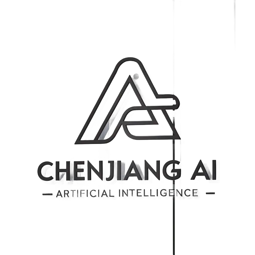 a logo design,with the text "Chenjiang AI", main symbol:AI,Moderate,be used in Internet industry,clear background