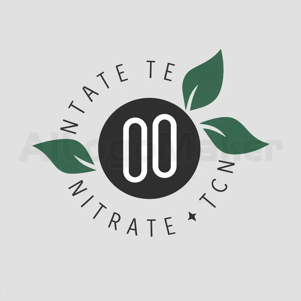 LOGO-Design-For-Nitrate-Tech-Green-White-Gray-with-Abstract-Technological-Symbol-and-Leaf-Motif