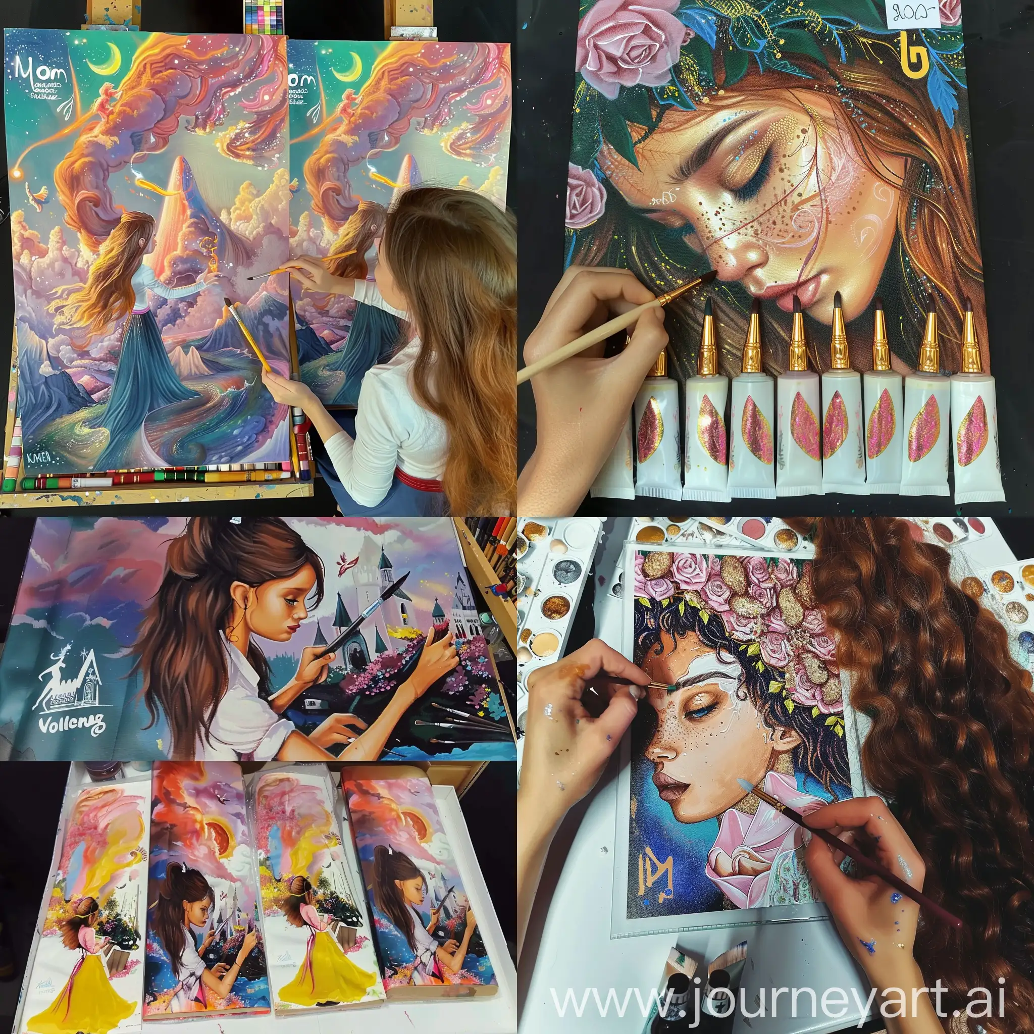 Young-Girl-Creating-Extraordinary-Paintings-with-a-Brush
