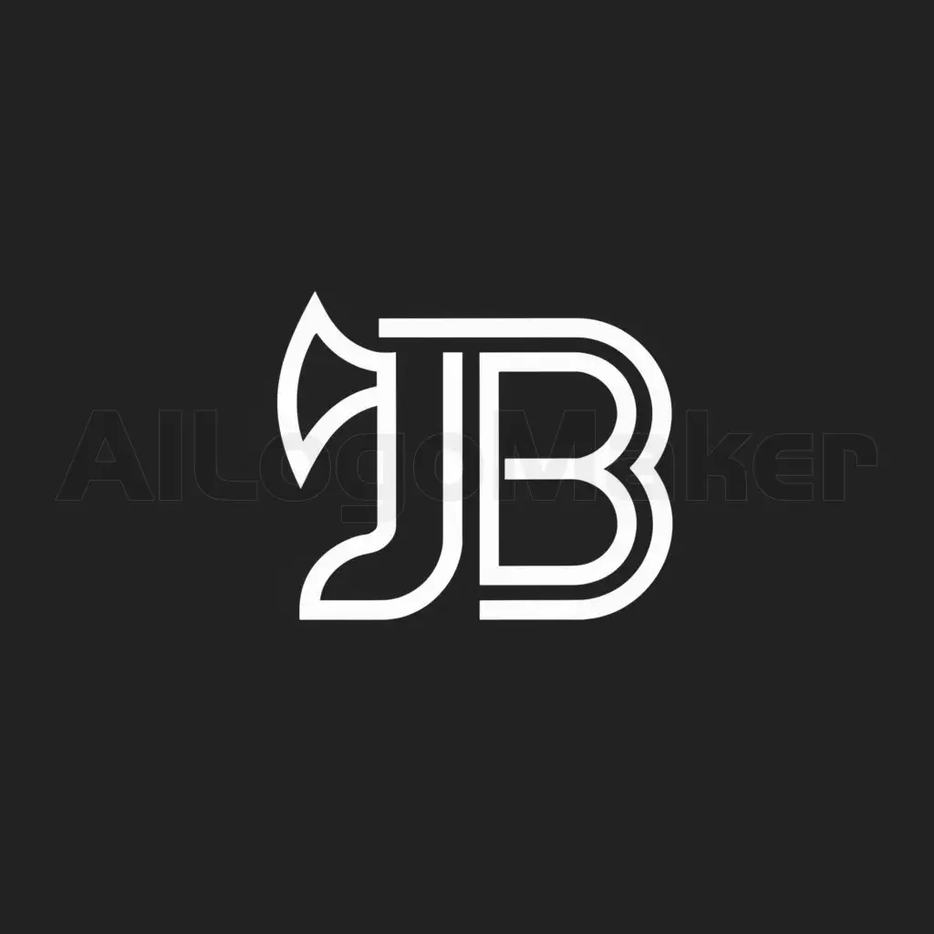a logo design,with the text "JB", main symbol:Axe,complex,clear background